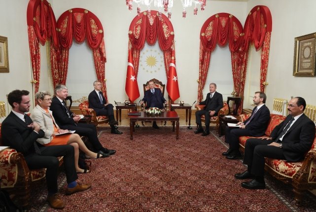 cumhurbaşkanı erdoğan, nato genel sekreteri stoltenberg ile görüştü