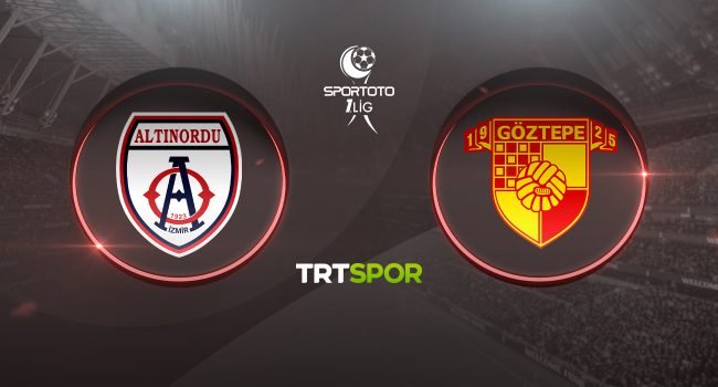 TRT Spor canlı izle! TFF 1. Lig Altınordu Göztepe maçı canlı izle
