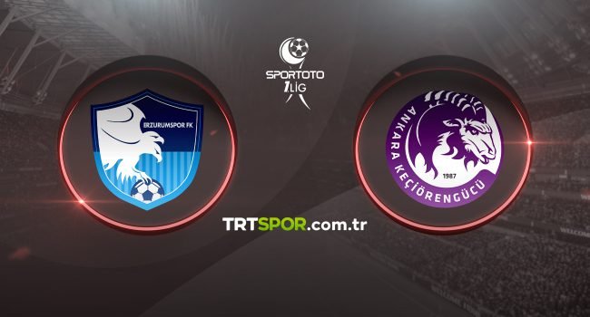 trtspor.com.tr canlı izle! Erzurumspor FK Ankara Keçiörengücü maçı canlı kesintisiz izle