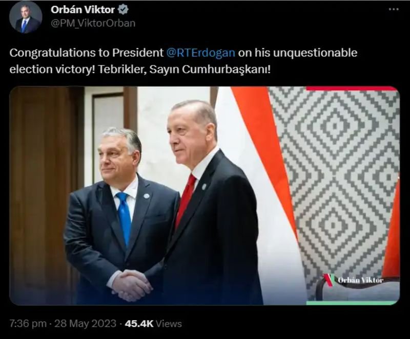 macaristan başbakanı, erdoğan'ı tebrik etti