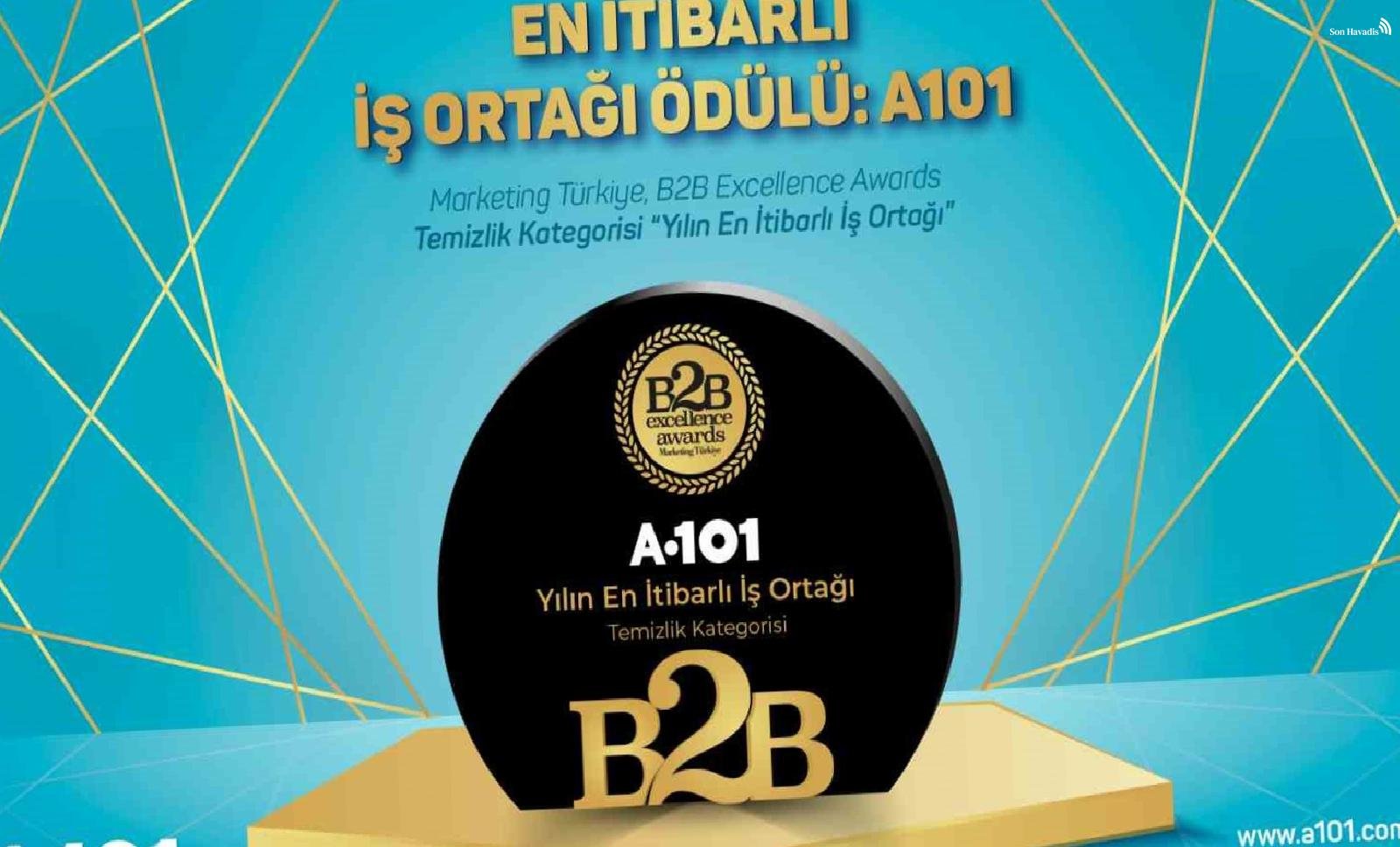 A101'e B2B Excellence Awards'da en itibarlı iş ortağı ödülü