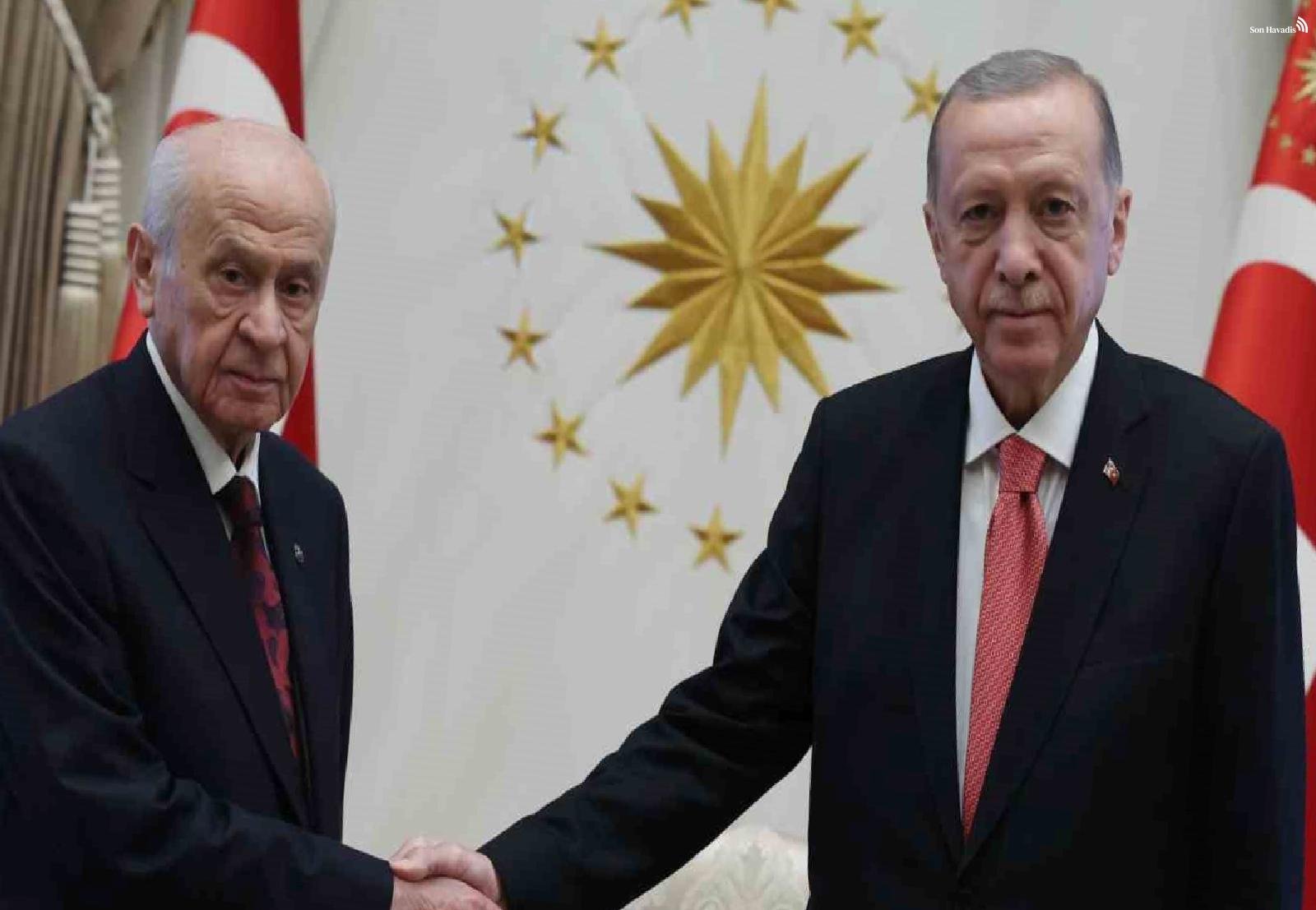 Cumhurbaşkanı Erdoğan, MHP Genel Başkanı Devlet Bahçeli'yi Beştepe'de kabul etti.