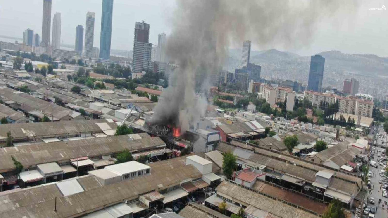 İzmir'deki yangın 4 iş yerine sıçradı