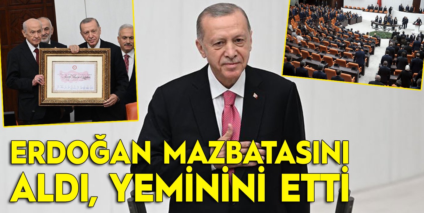 Erdoğan mazbatasını aldı, yeminini etti