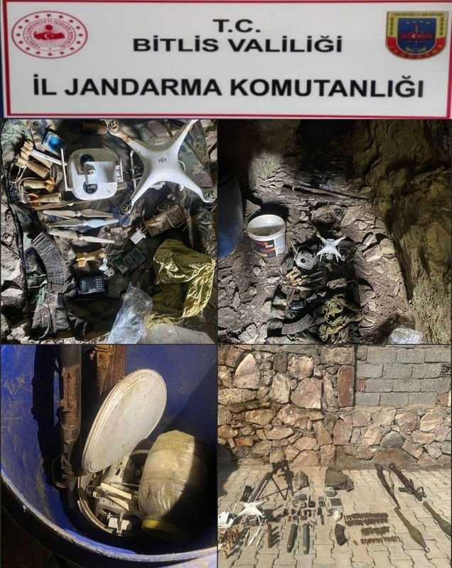 Bitlis’te terör operasyonu, çok sayıda mühimmat ele geçirildi