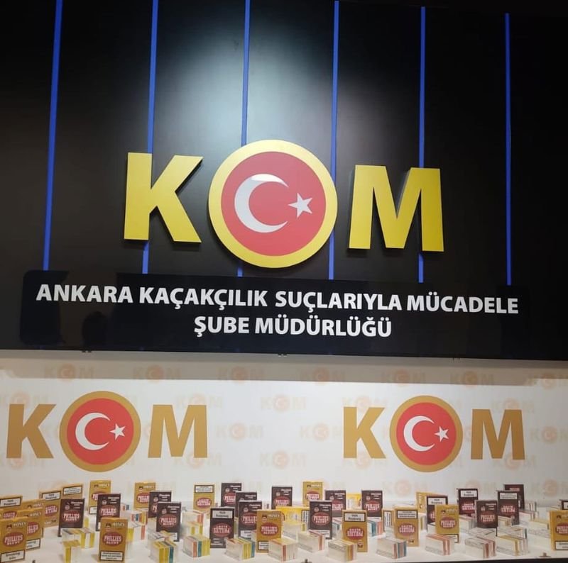 Ankara'da kaçak sigara ve makaron operasyonu